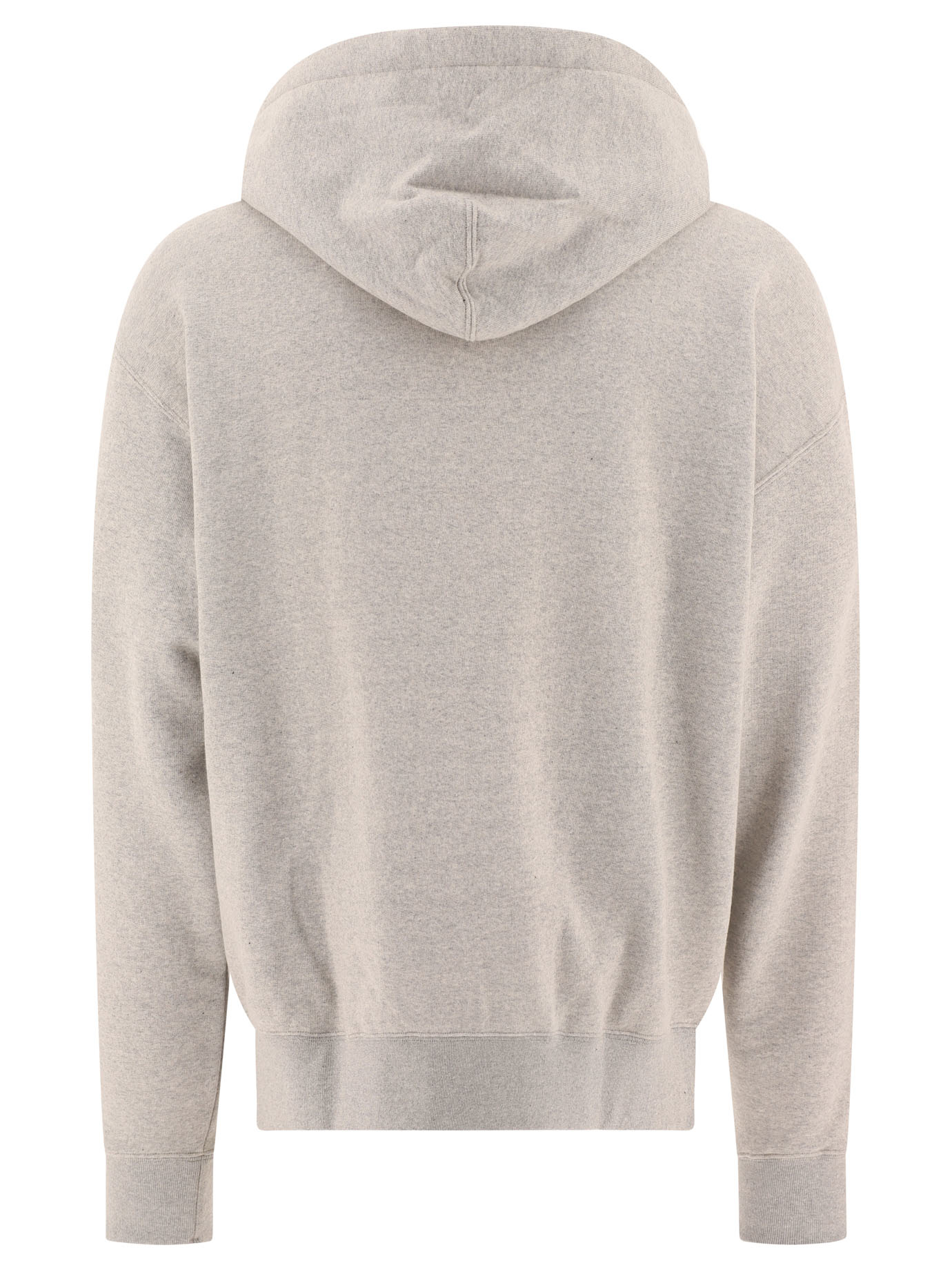 JIL SANDER Grey Zippered hoodie with logo patch